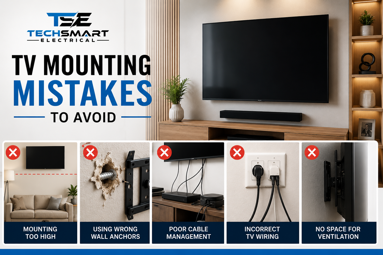 TV wall mount installation